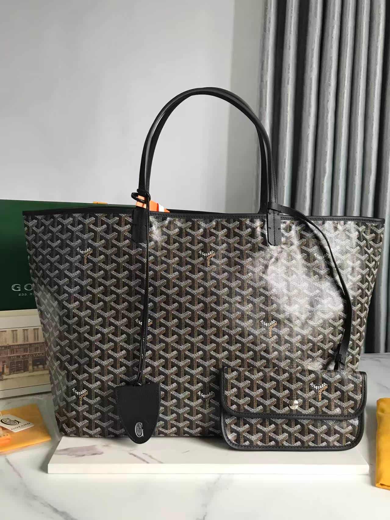 Saint Louis GM Bag Goyardine Canvas & Chevroches Calfskin High