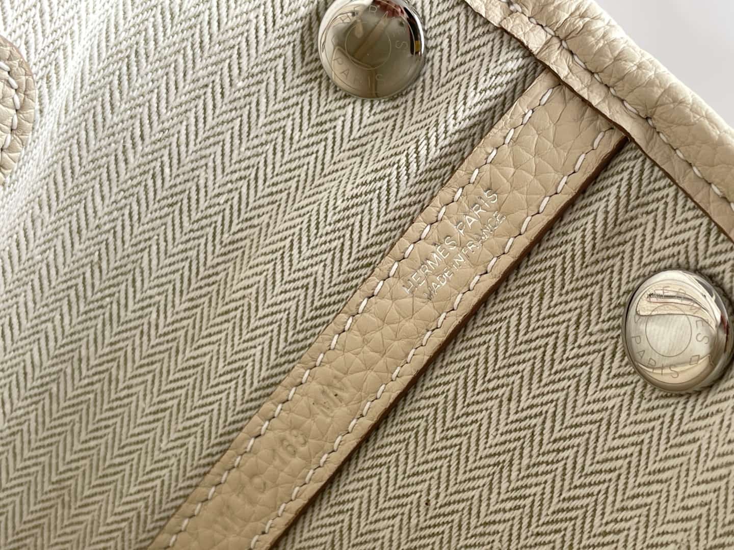 Hermes Garden Party 23 bag in Craie Togo Leather WAX High