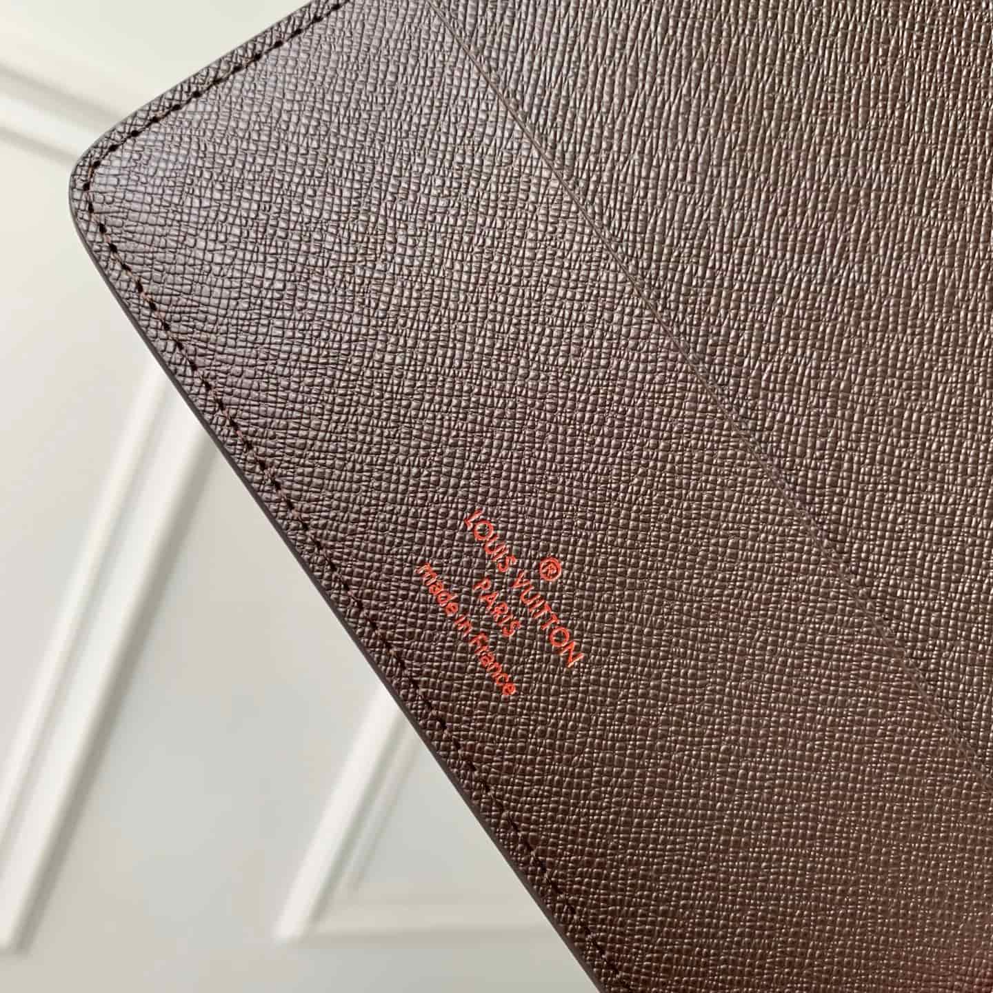 Louis Vuitton Desk Agenda Cover Damier canvas, cross grain leather lining R21065 High