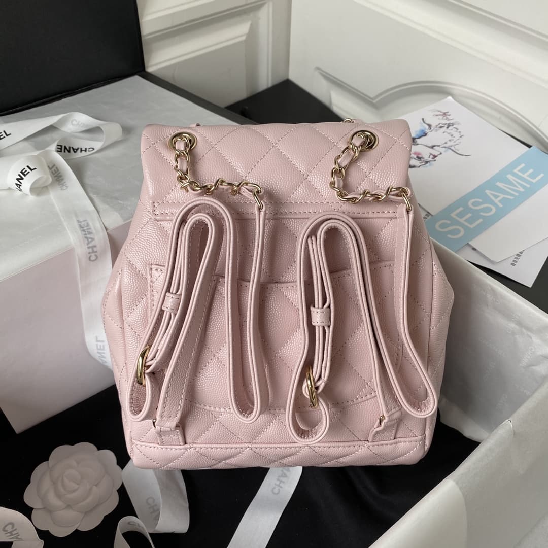 Chanel Urban Spirit Backpack Grained Calfskin & Gold-Metal AS4059 Pink A