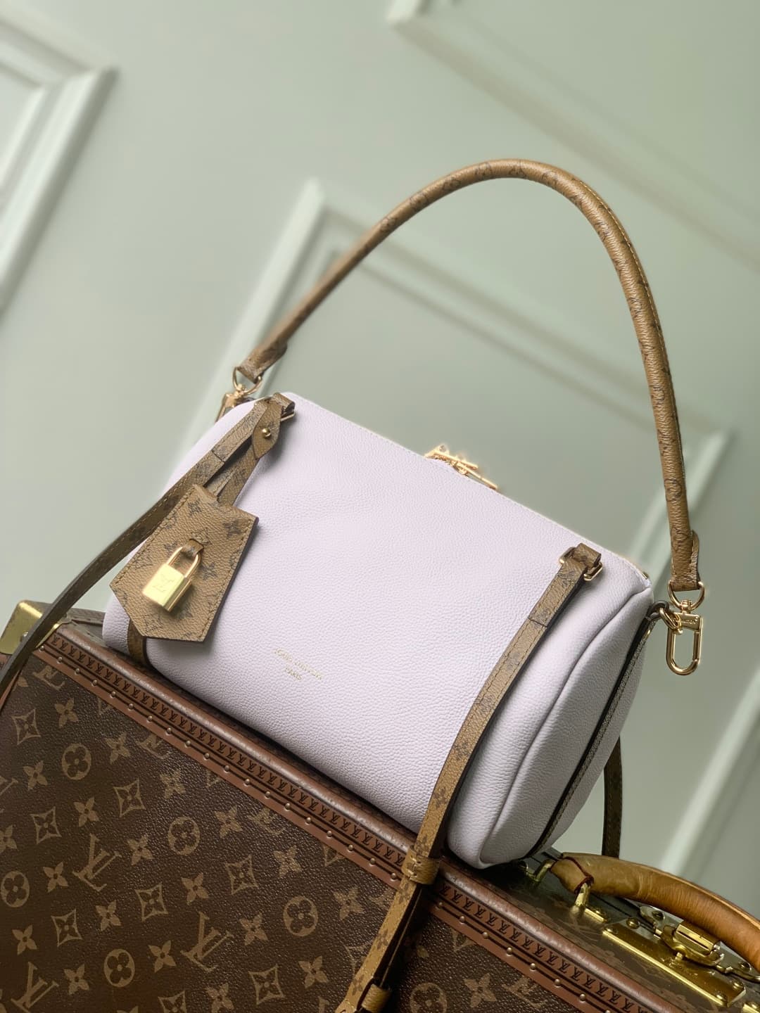 Louis Vuitton Express PM handbag in lilac calfskin leather M27275 high