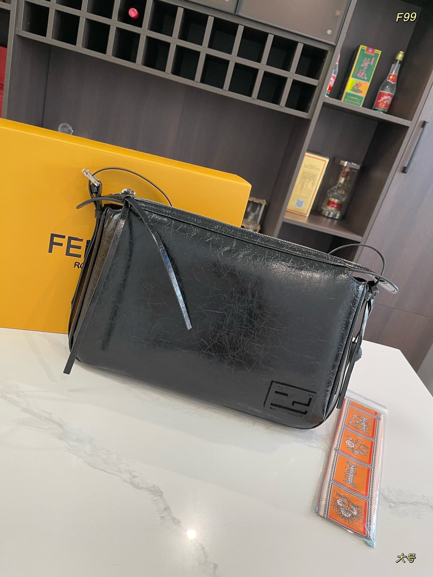Simply Fendi Medium Black leather bag