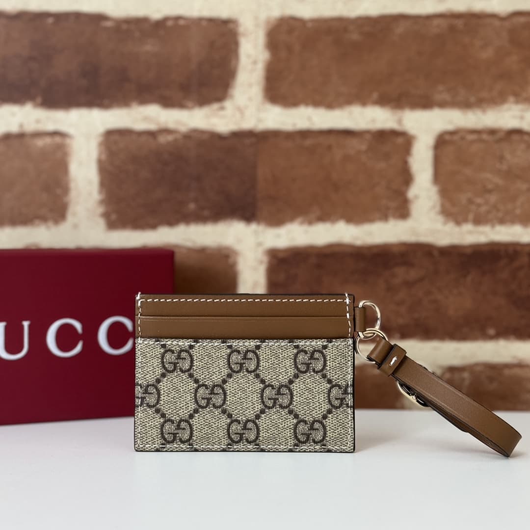 GG Emblem card case with strap 819121 High