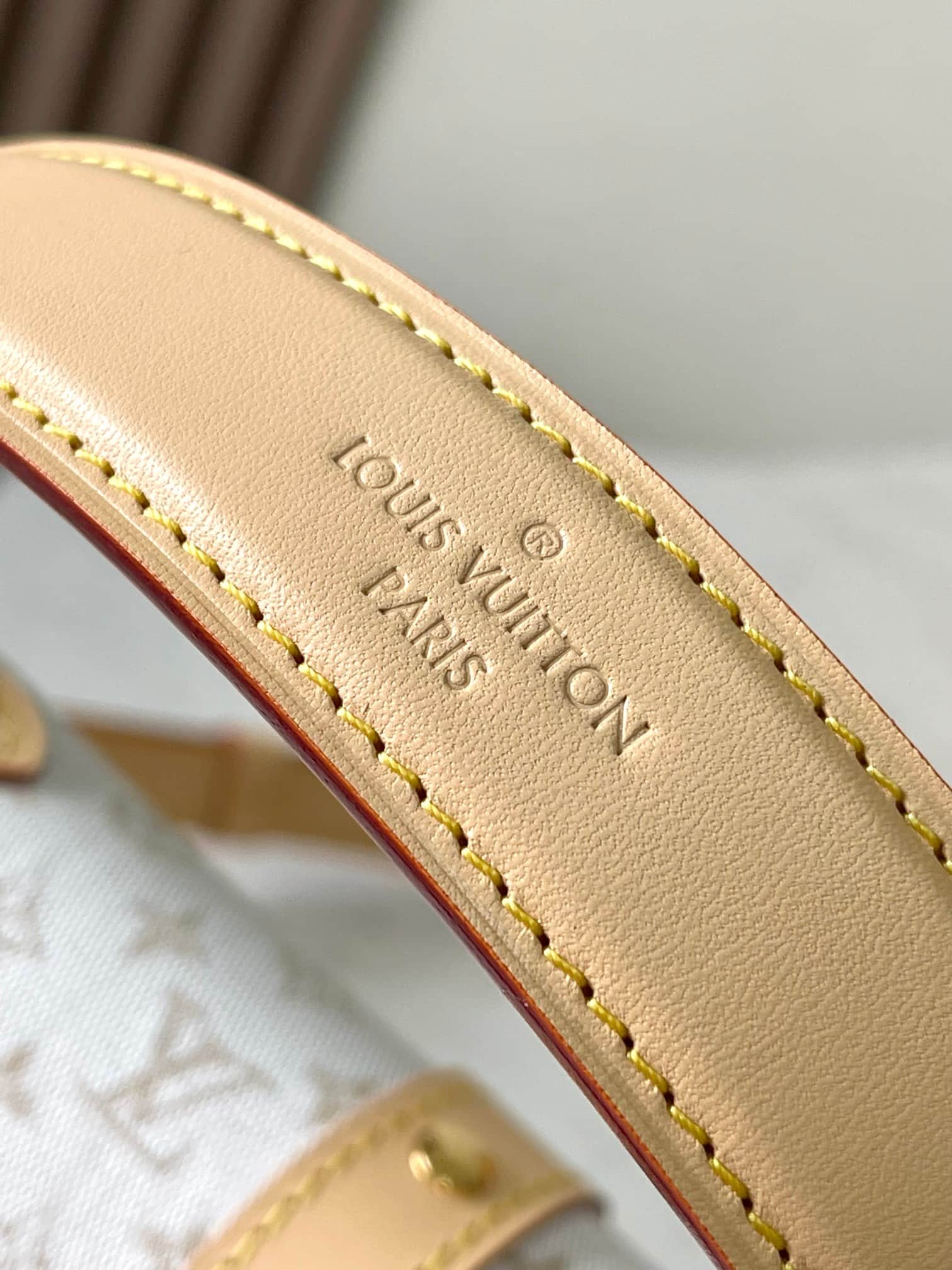 Louis Vuitton Saumur BB Mastic Cream Polyamide M12327 TOP