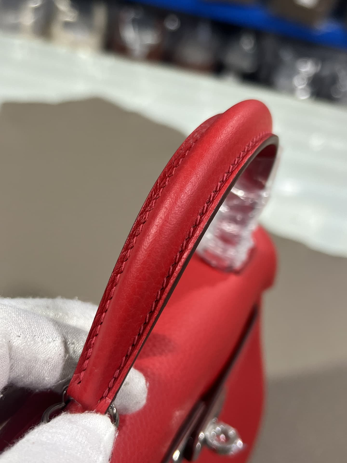 Hermes Kelly 25/28/32cm Retourne Bag Togo Leather In Red WAX High