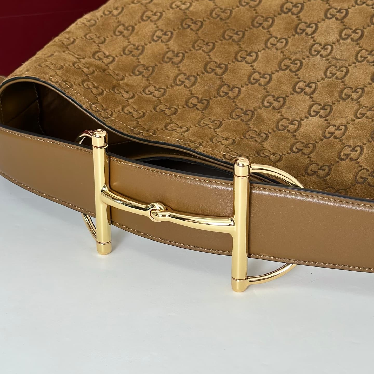 Gucci Beatrix medium tote bag 850926 Brown GG Suede High