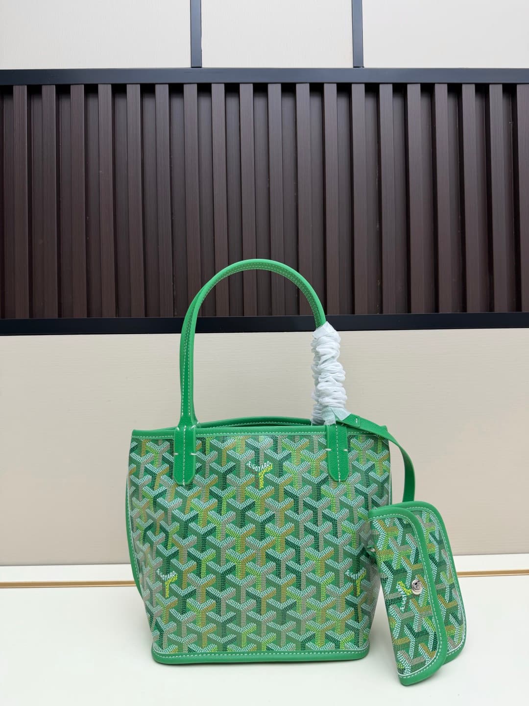 Goyard Anjou Mini Bag in green Goyardine canvas Mid