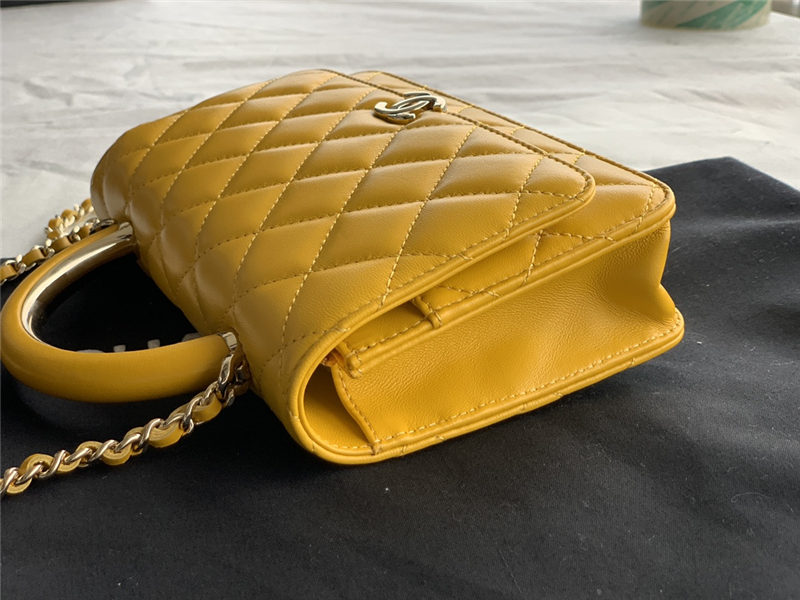 Chanel Wallet on Chain With Handle AP2844 Lambskin & Gold-Tone Metal Yellow A