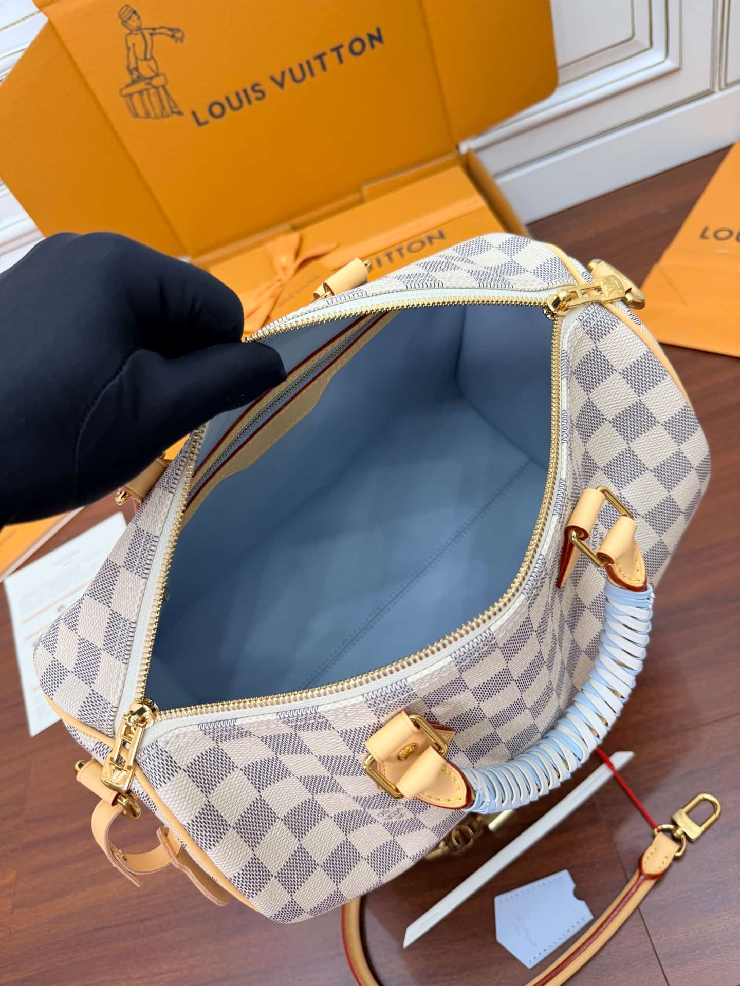 Louis Vuitton Speedy 30 Soft Damier Azur/Bleu Olympe Coated canvas N40908 TOP