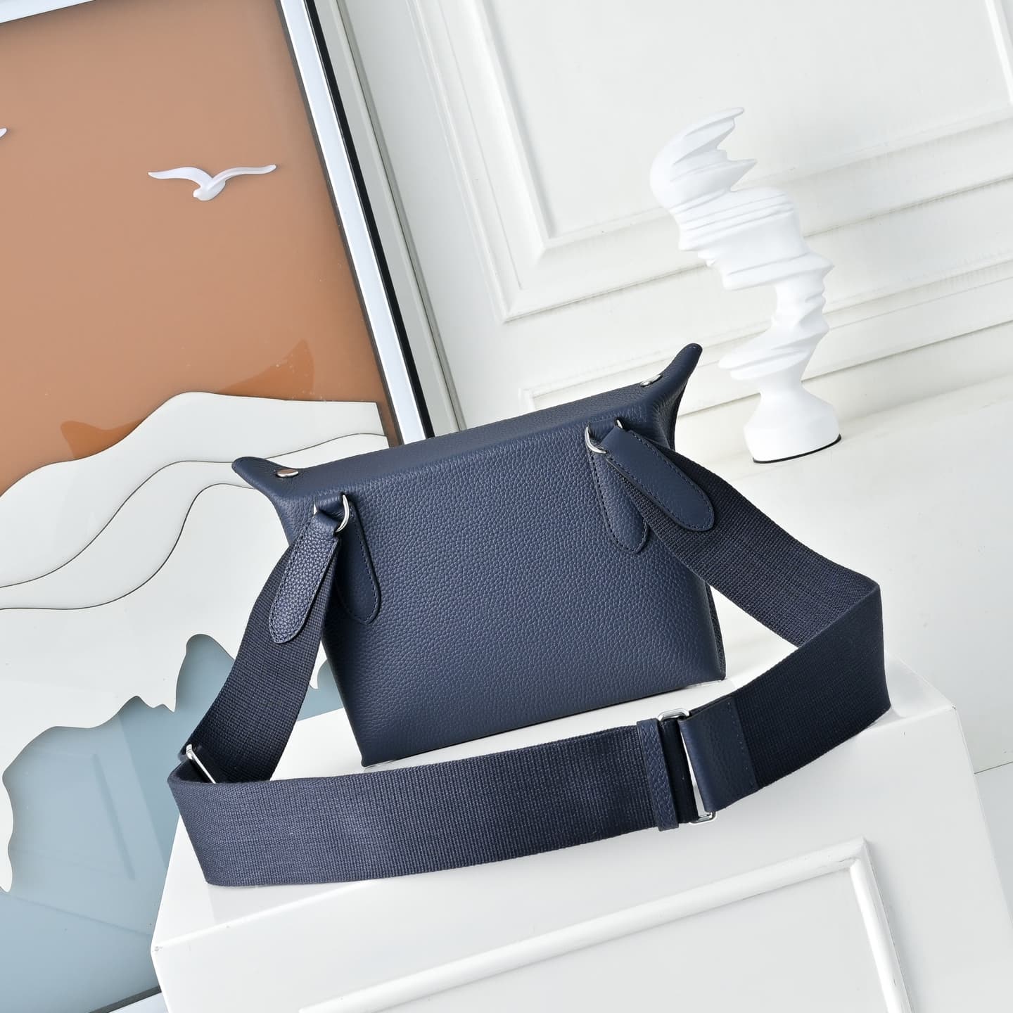 Hermès Videpoches Bag Togo Leather In Navy Blue WAX High