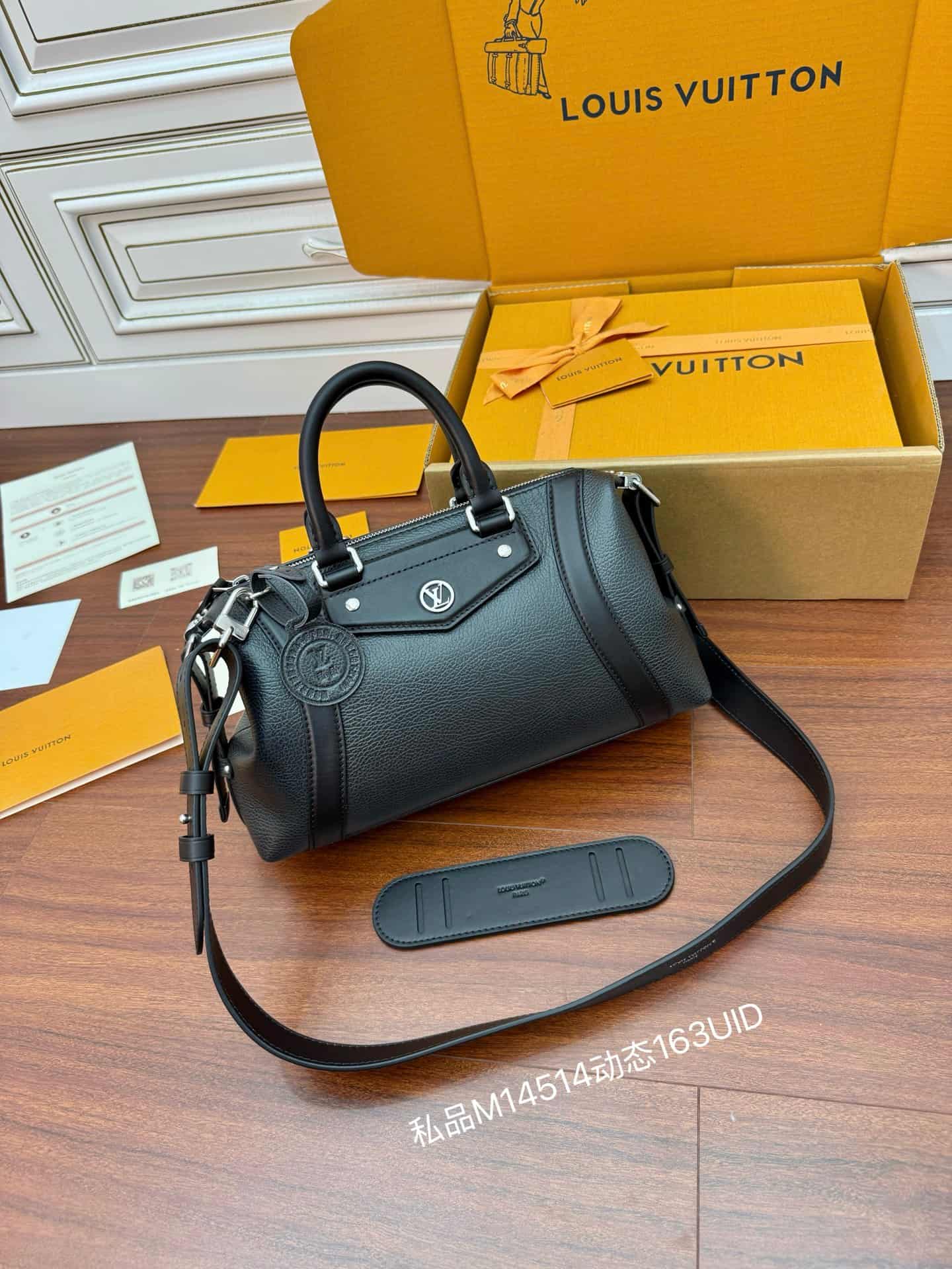 Louis Vuitton LV Biker PM Black Lambskin leather M14514 TOP