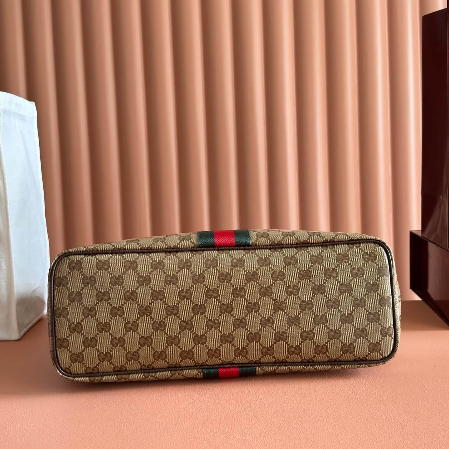 Gucci Tribeca large tote bag sand and brown GG canvas  ‎874745 High
