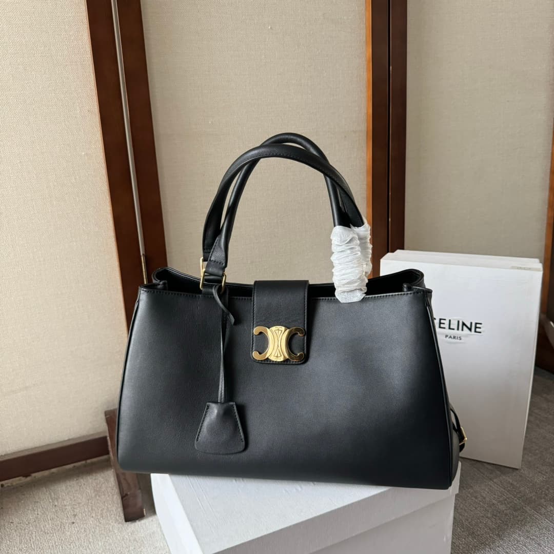 Celine Medium Appoline Bag in Supple Calfskin Black High
