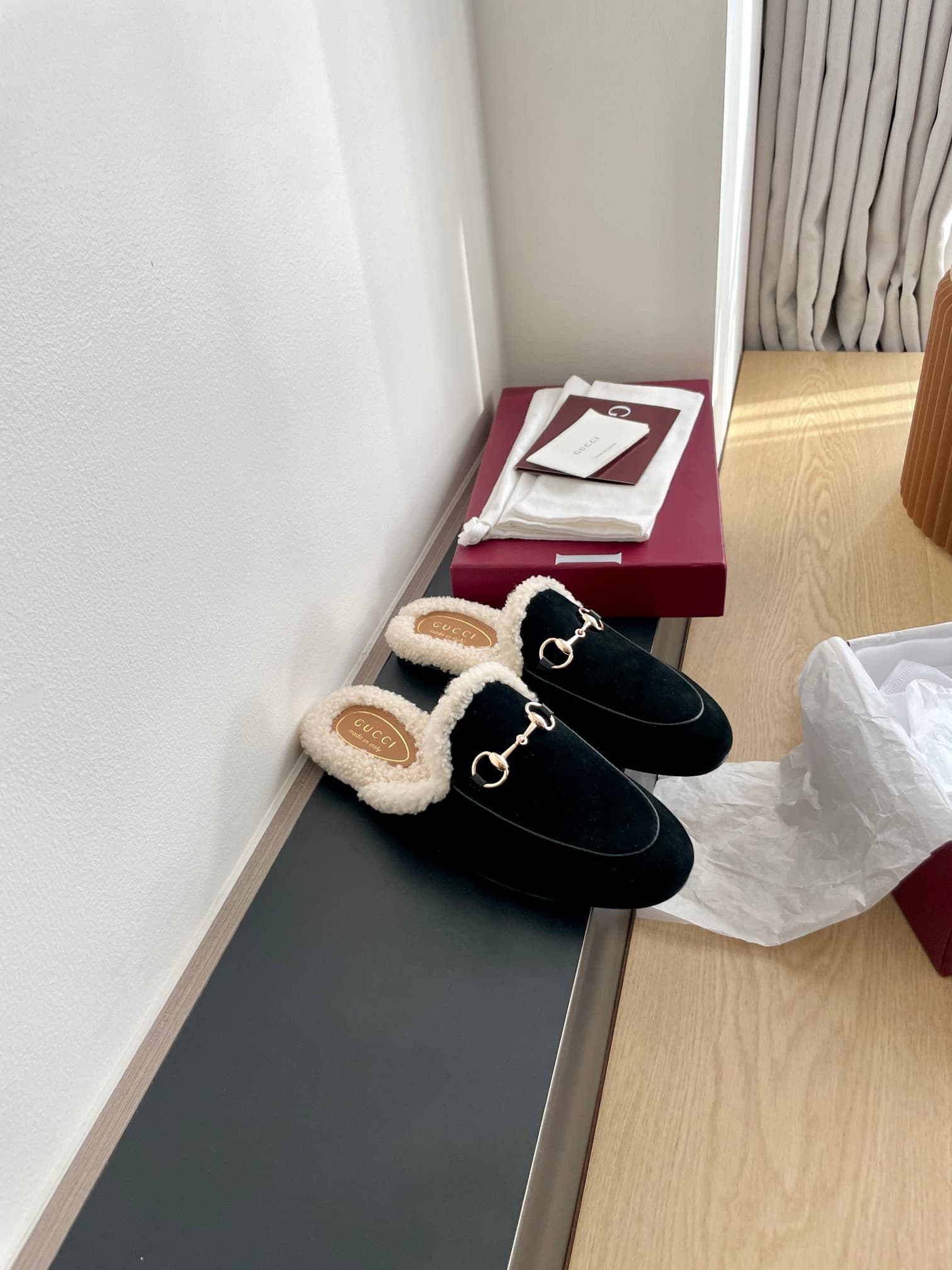 Gucci Women's Princetown slipper in GG velvet