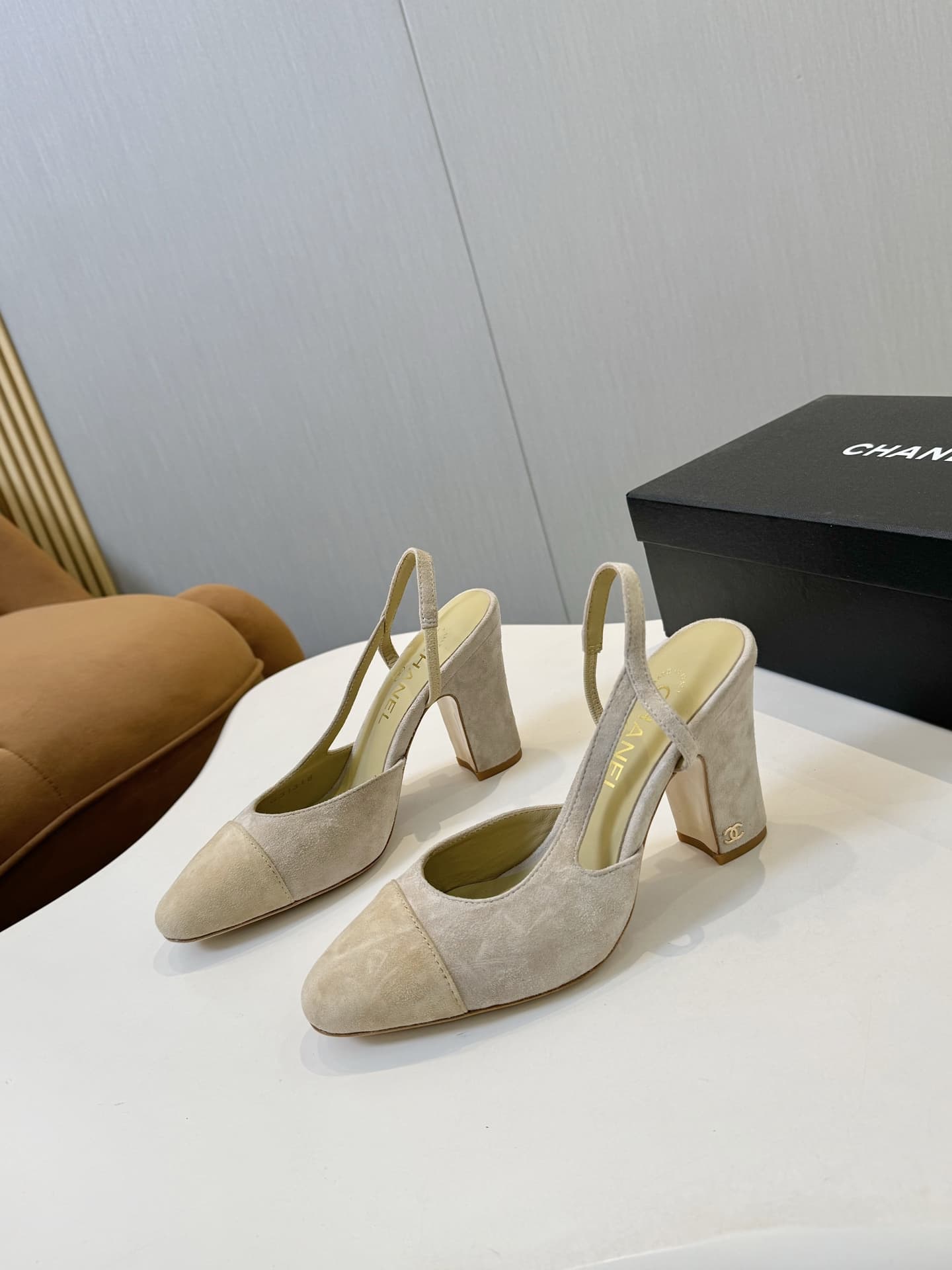 Chanel Slingback Pumps High Women
