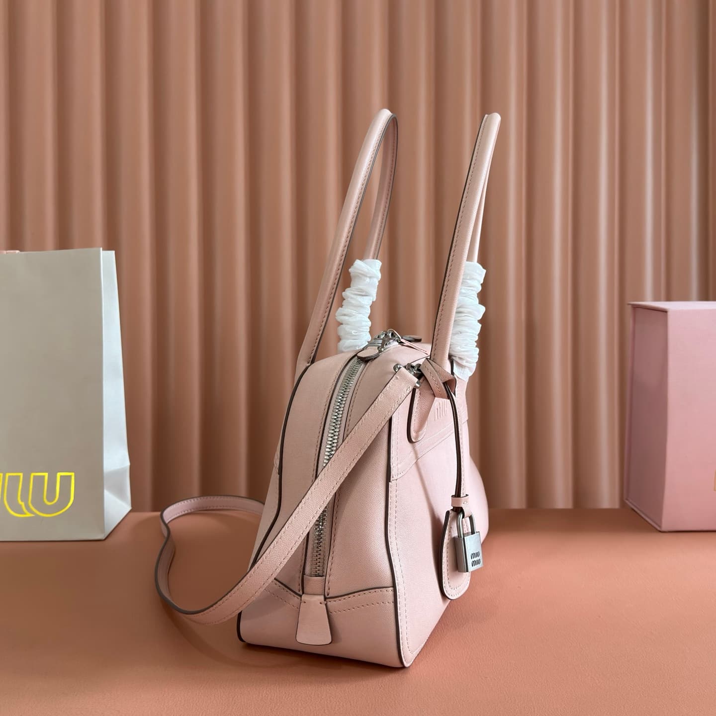 Miu Miu Vivant nappa leather bag Power Pink 5bb199 TOP