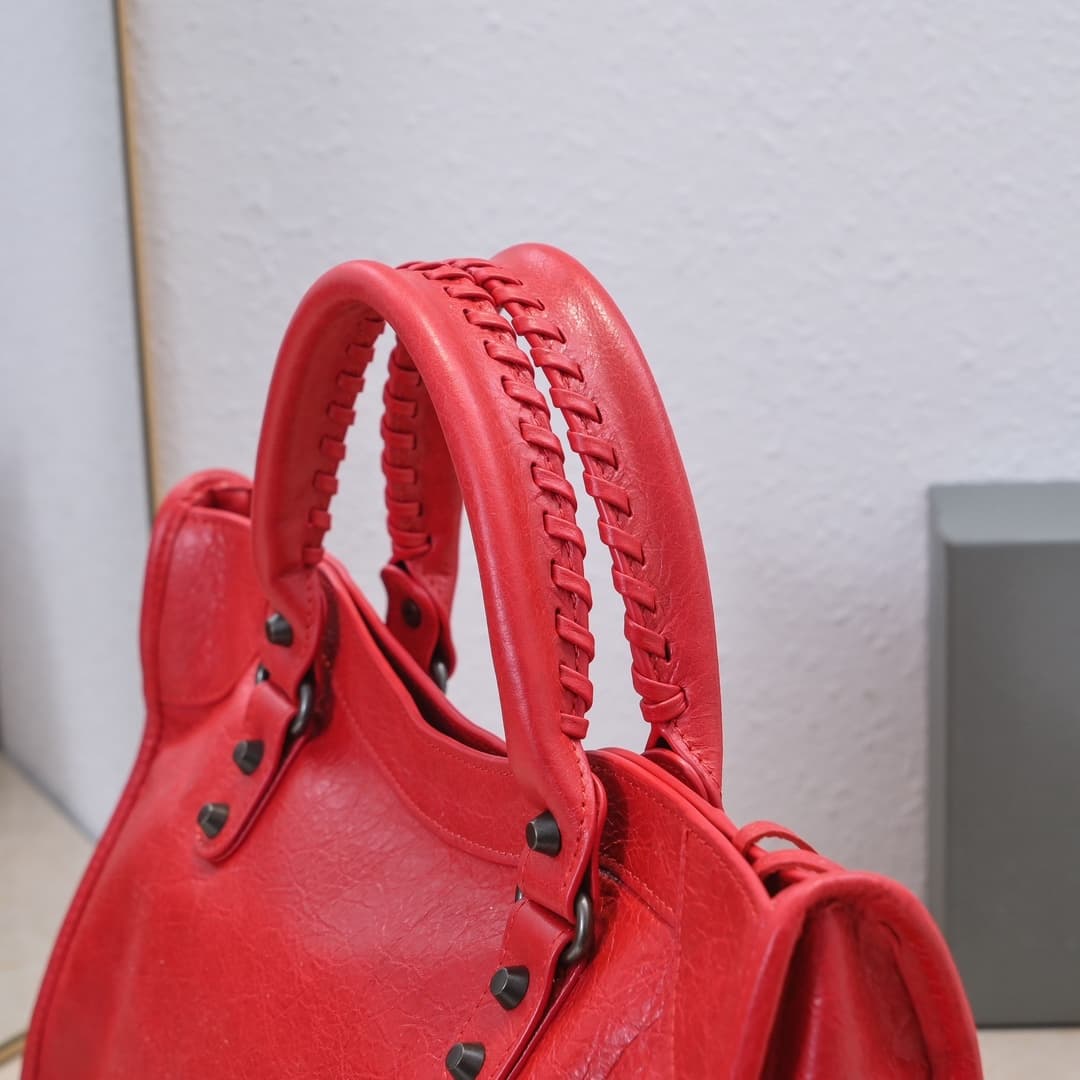 WOMEN'S LE CITY Medium Bag Black Metal Red High