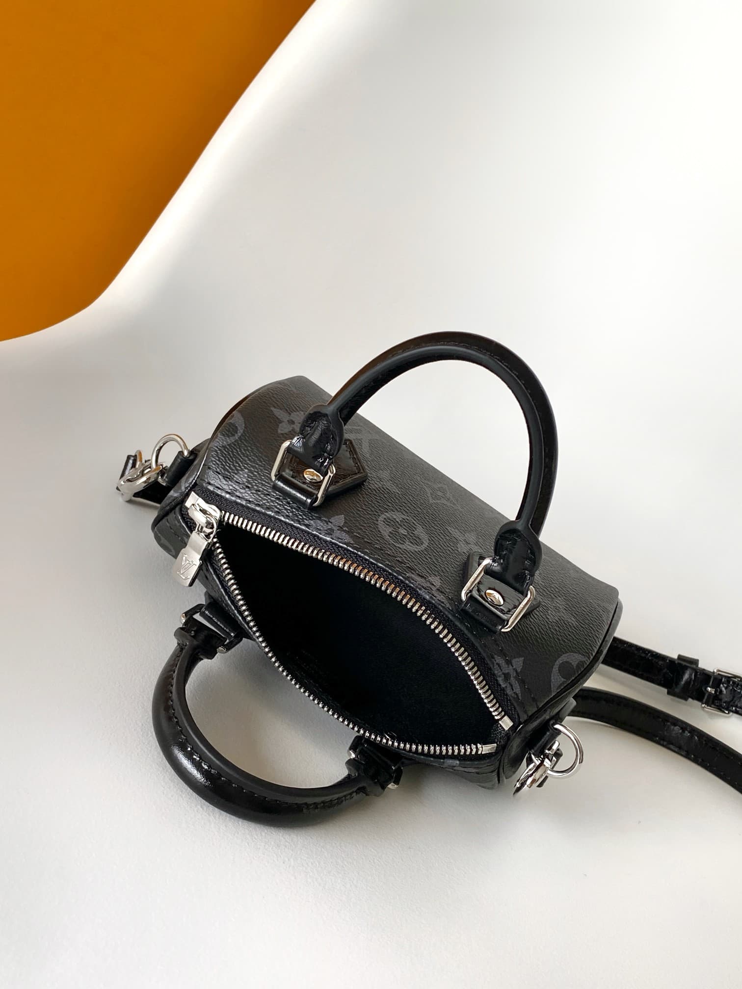Louis Vuitton Nano Speedy Monogram Eclipse M26573 Black High