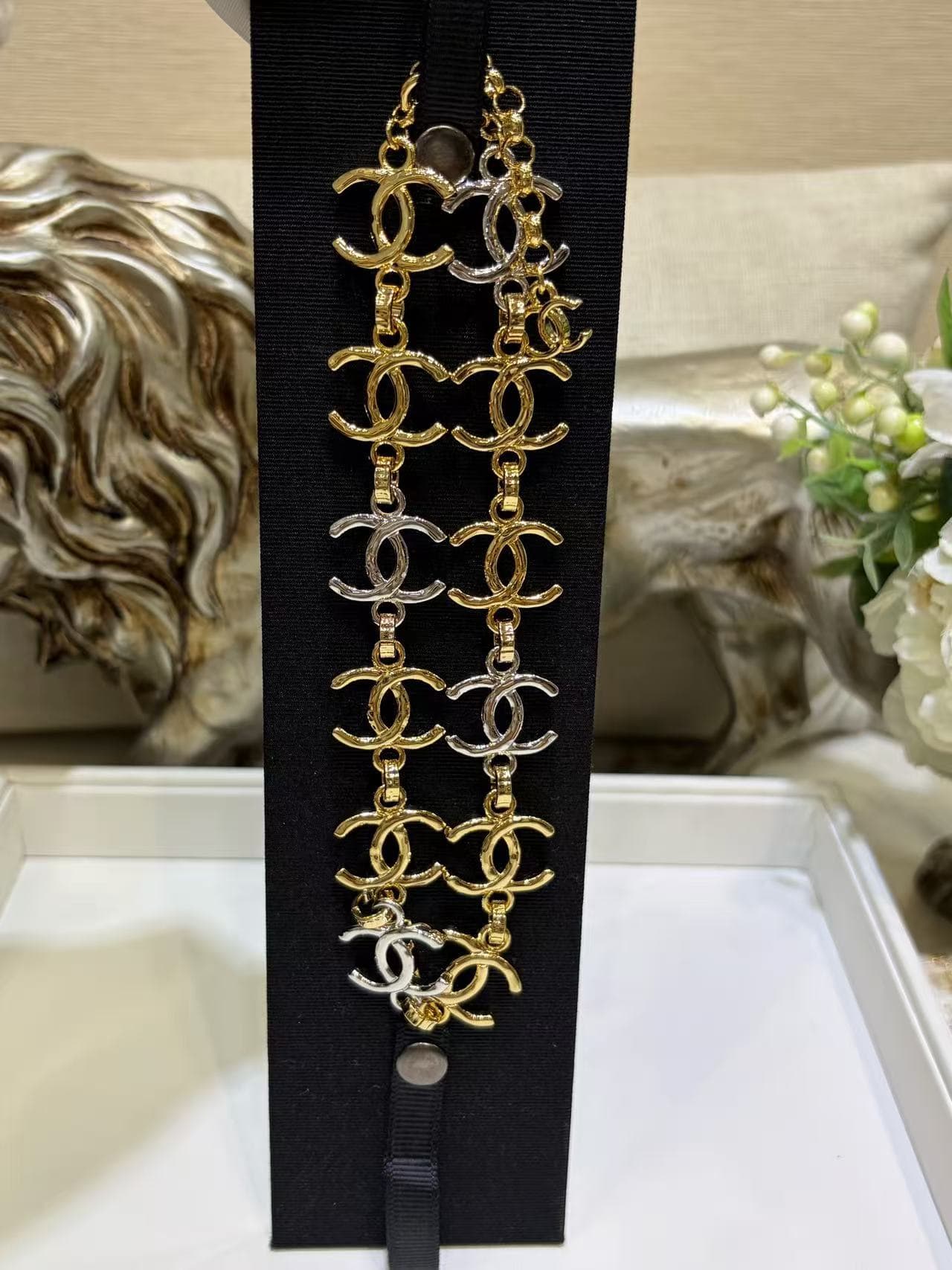 Chanel NECKLACE Gold &Silver Metal High