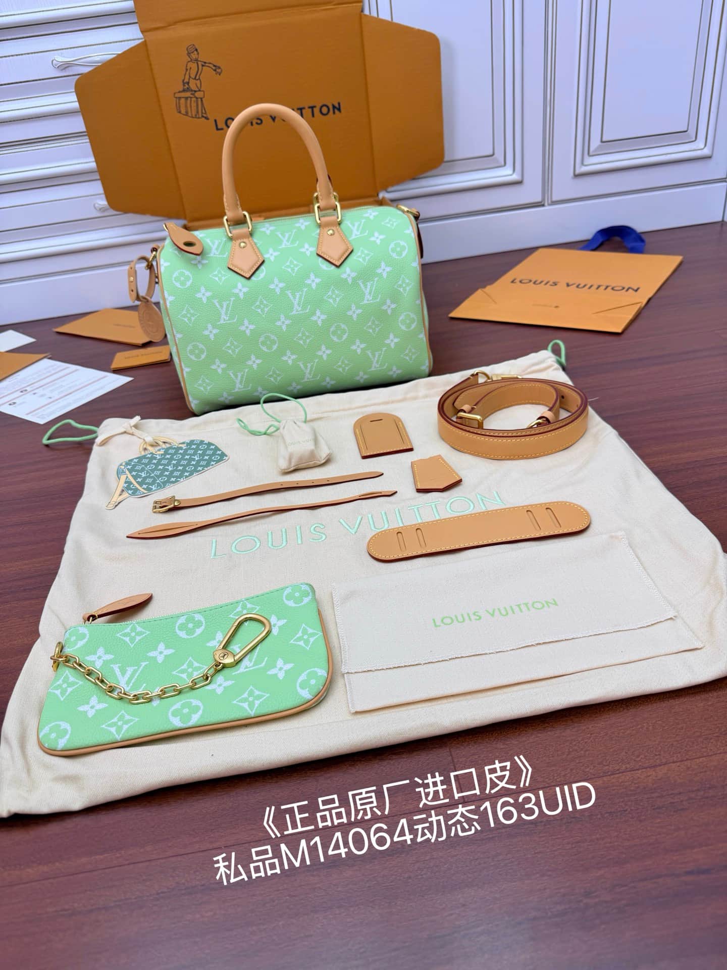 Louis Vuitton Speedy P9 Bandoulière 30 Frozen Lime Calf leather M14064 TOP