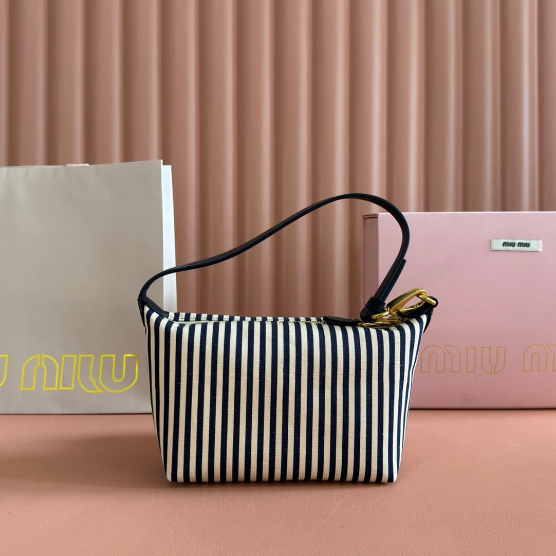 Miu Miu Jacquard Striped Pouch 5NE841 High