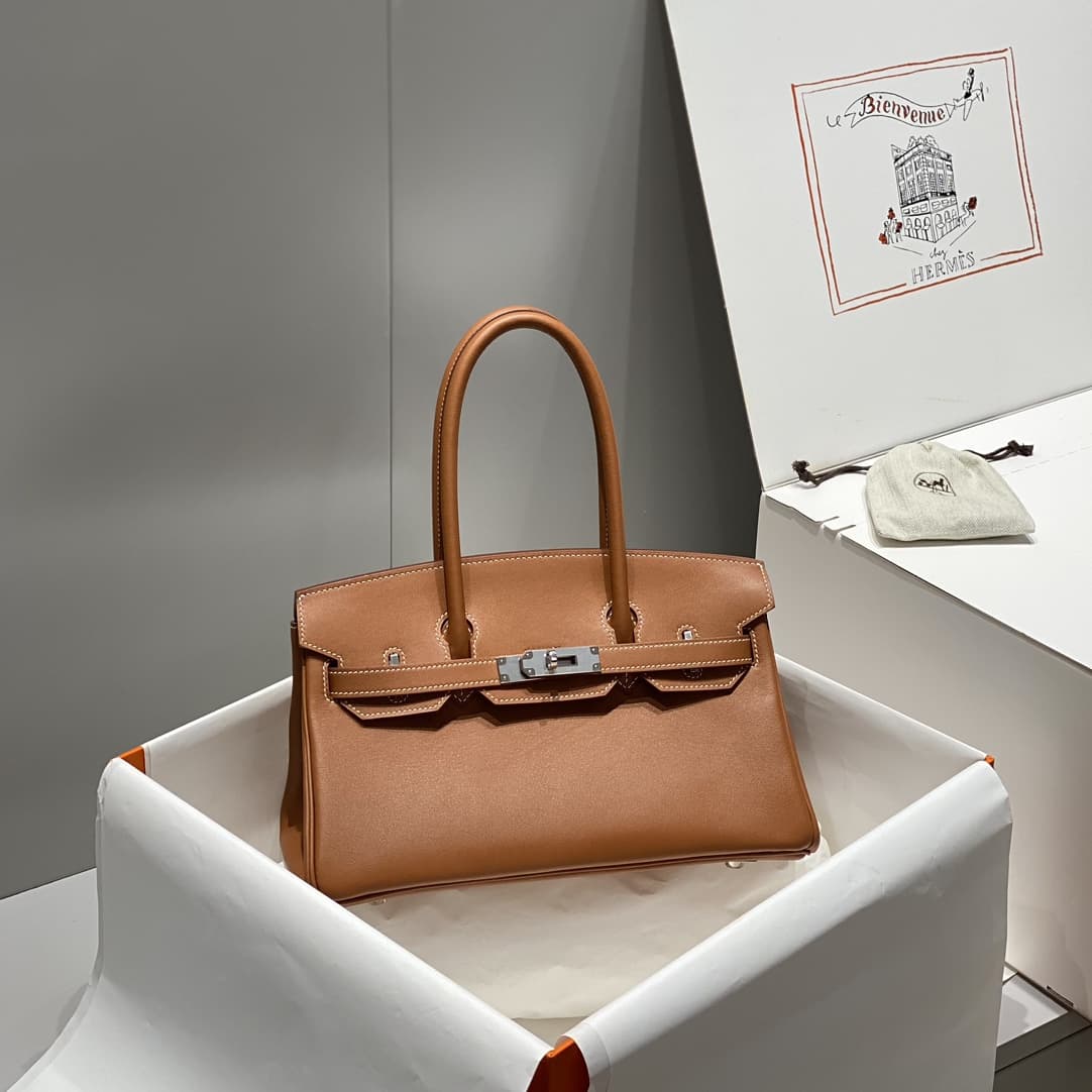 Hermes Shoulder Birkin 29 Swift leather Gold & Silver Metal WAX High