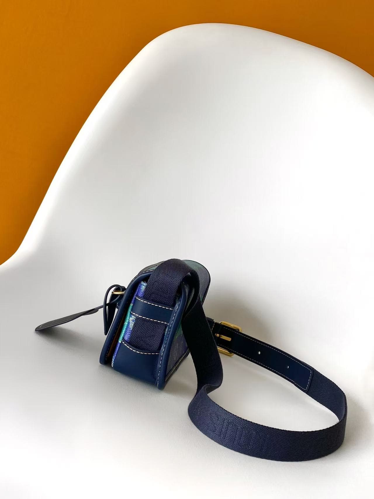 Louis Vuitton Bosphore Wearable Wallet Blue Stripes Monogram Heritage coated canvas M15173 High