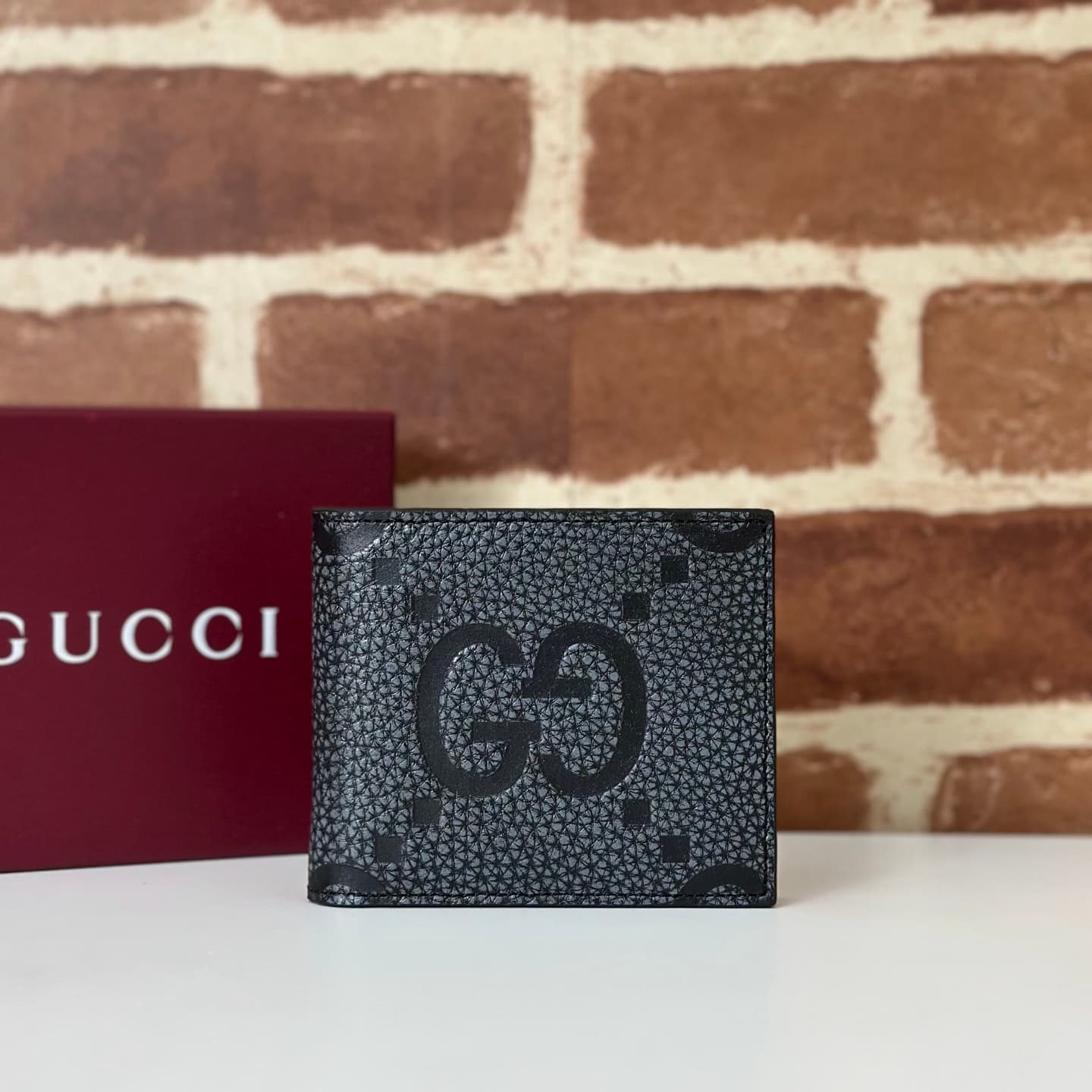 Gucci GG Jumbo bi-fold wallet Black 739475 High