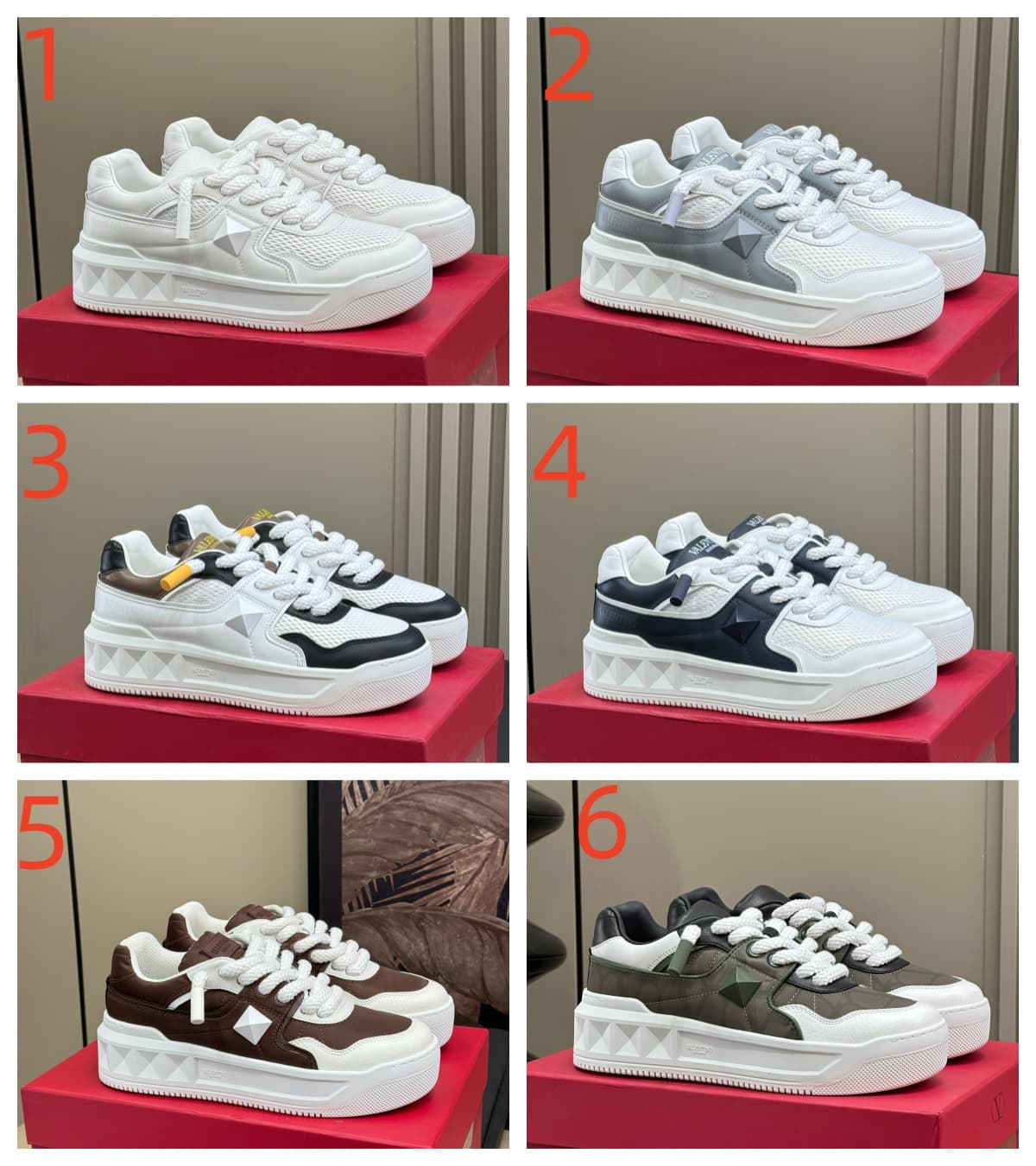 Valentino Garavani One Stud XL leather sneakers Men Women