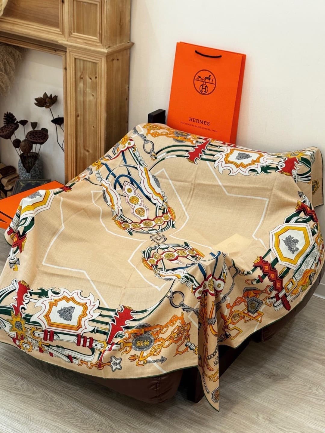 Hermes Brides et Destin silk scarf