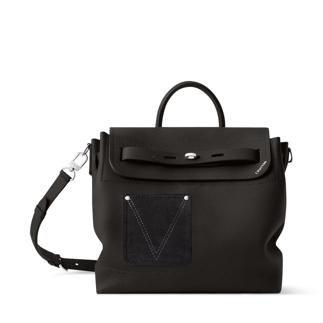 Louis Vuitton Steamer 30 Black LV Touch calfskin leather M27061 TOP