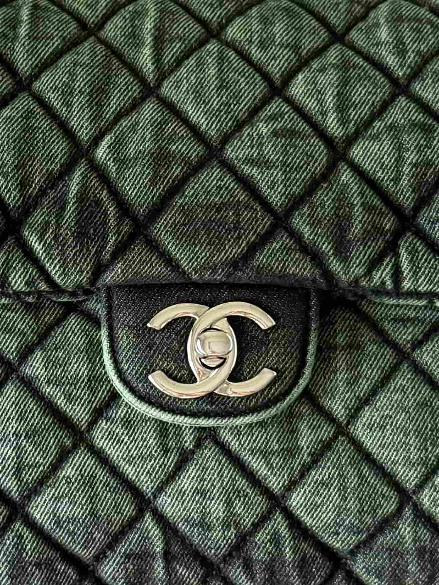Chanel Denimpression Flap bag Denim& Silver Metal Black AS3102 A