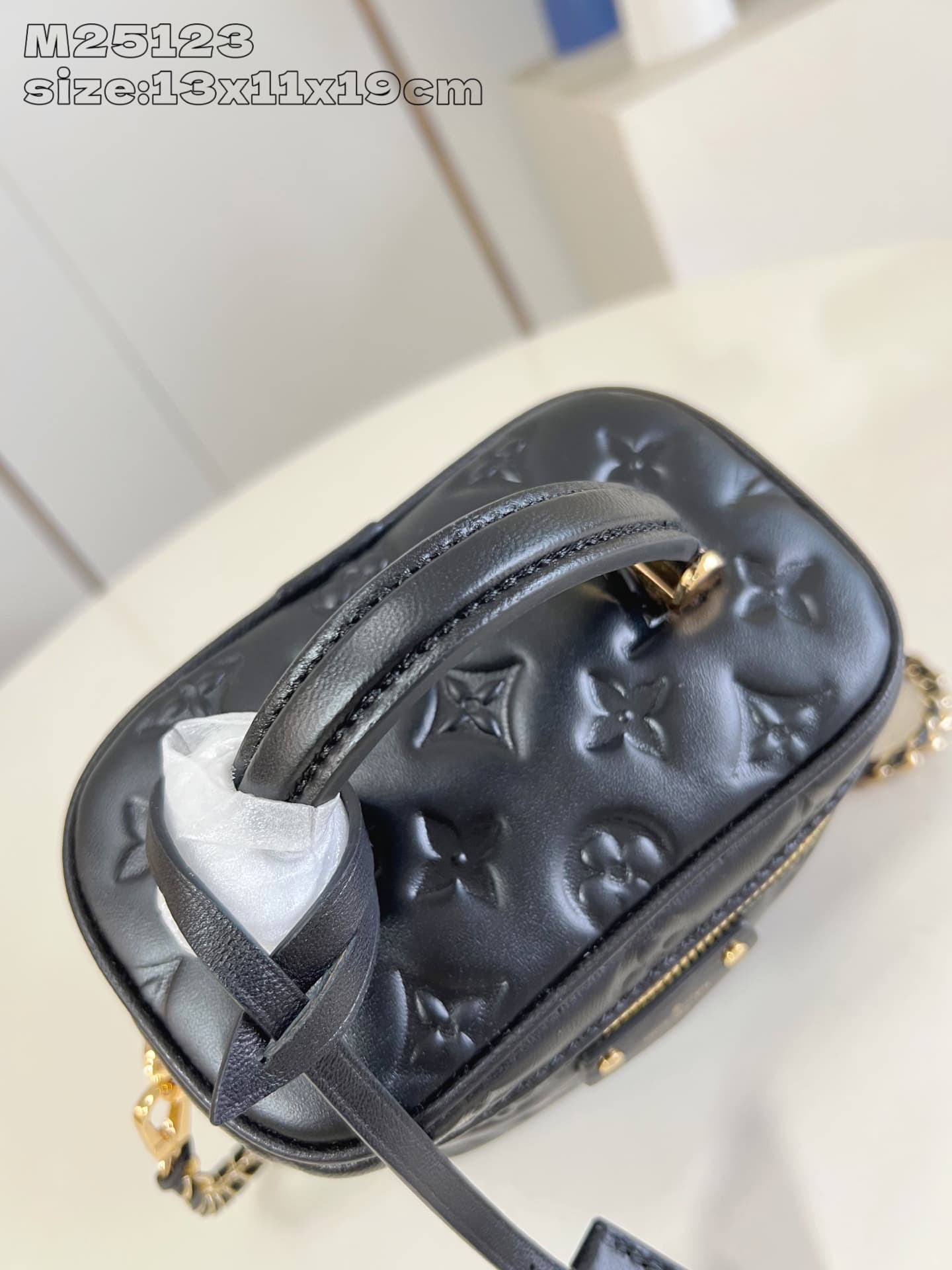 Louis Vuitton Vanity PM Black Puffy lambskin M25123 High