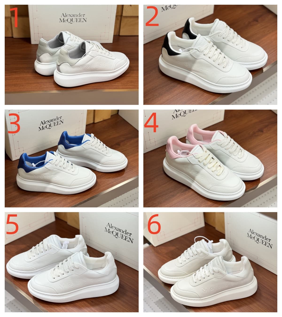 Alexander McQueen Leather Oversized Sneaker Shoes Men Women