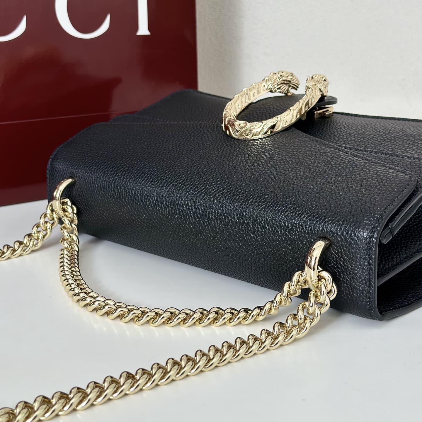 Dionysus Medium Shoulder Bag 795005 Black Leather High