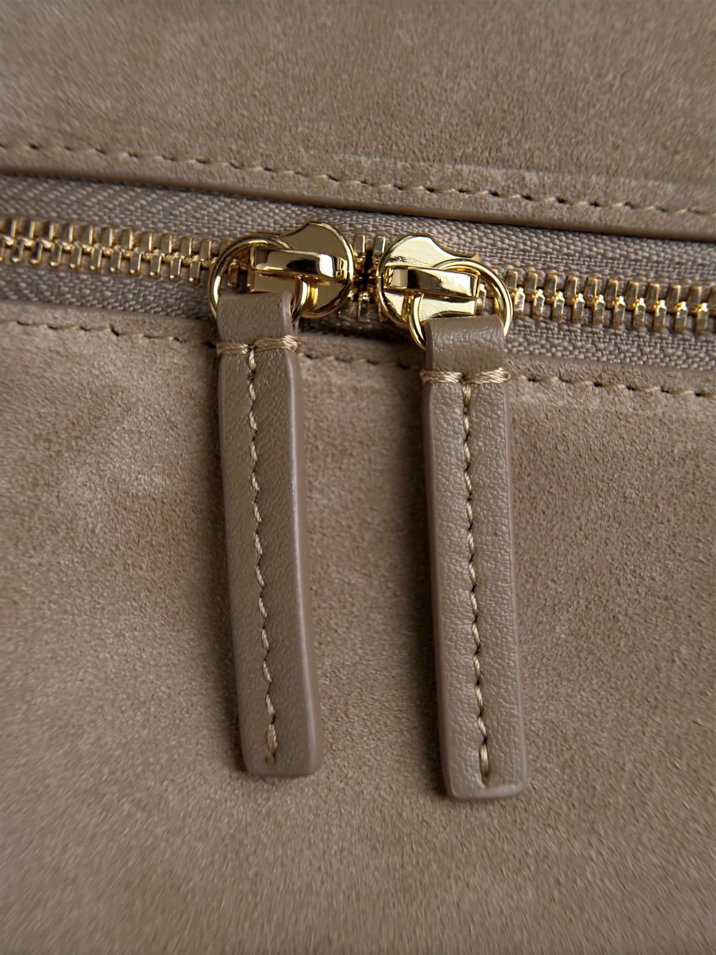 Chanel Large Vanity with Chain Suede Calfskin & Gold Metal Beige AP5347 A