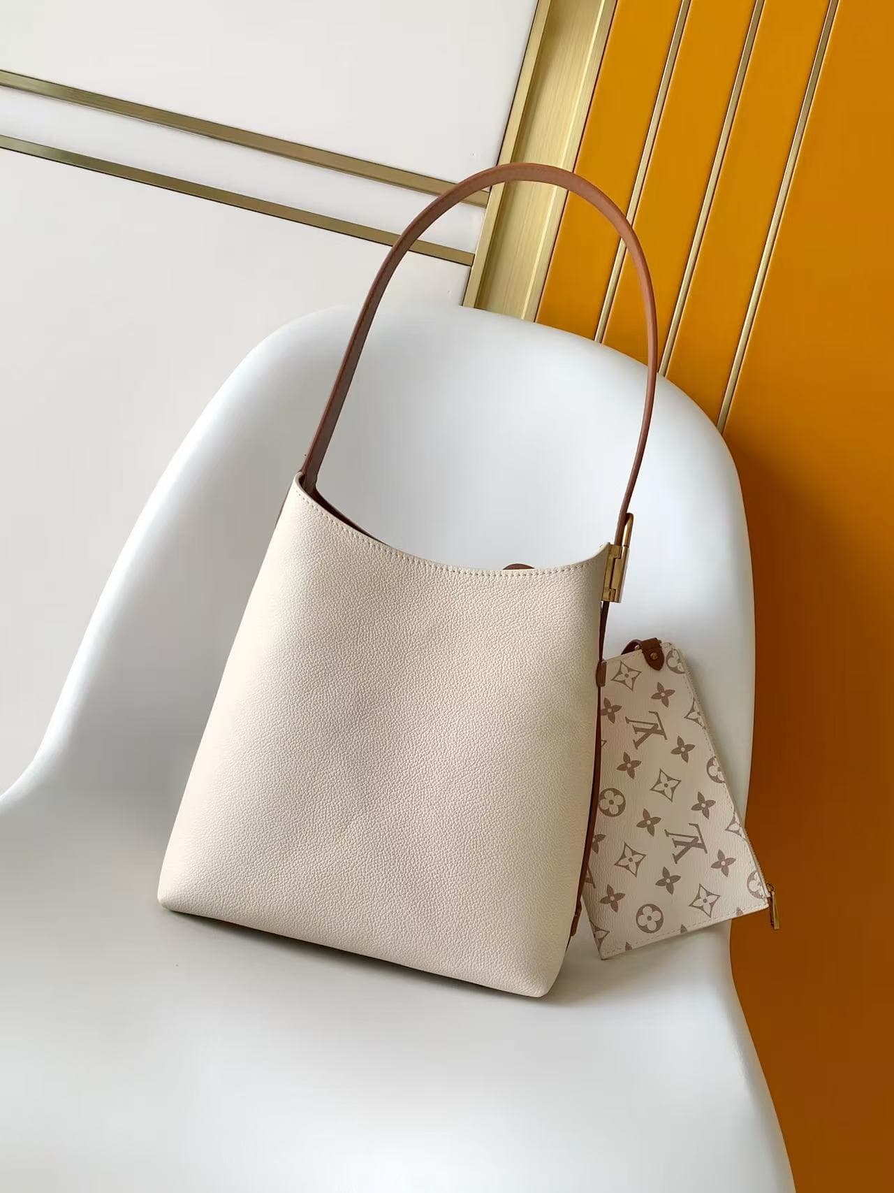 Louis Vuitton Low Key Hobo PM Quartz Calf leather M2A208 High