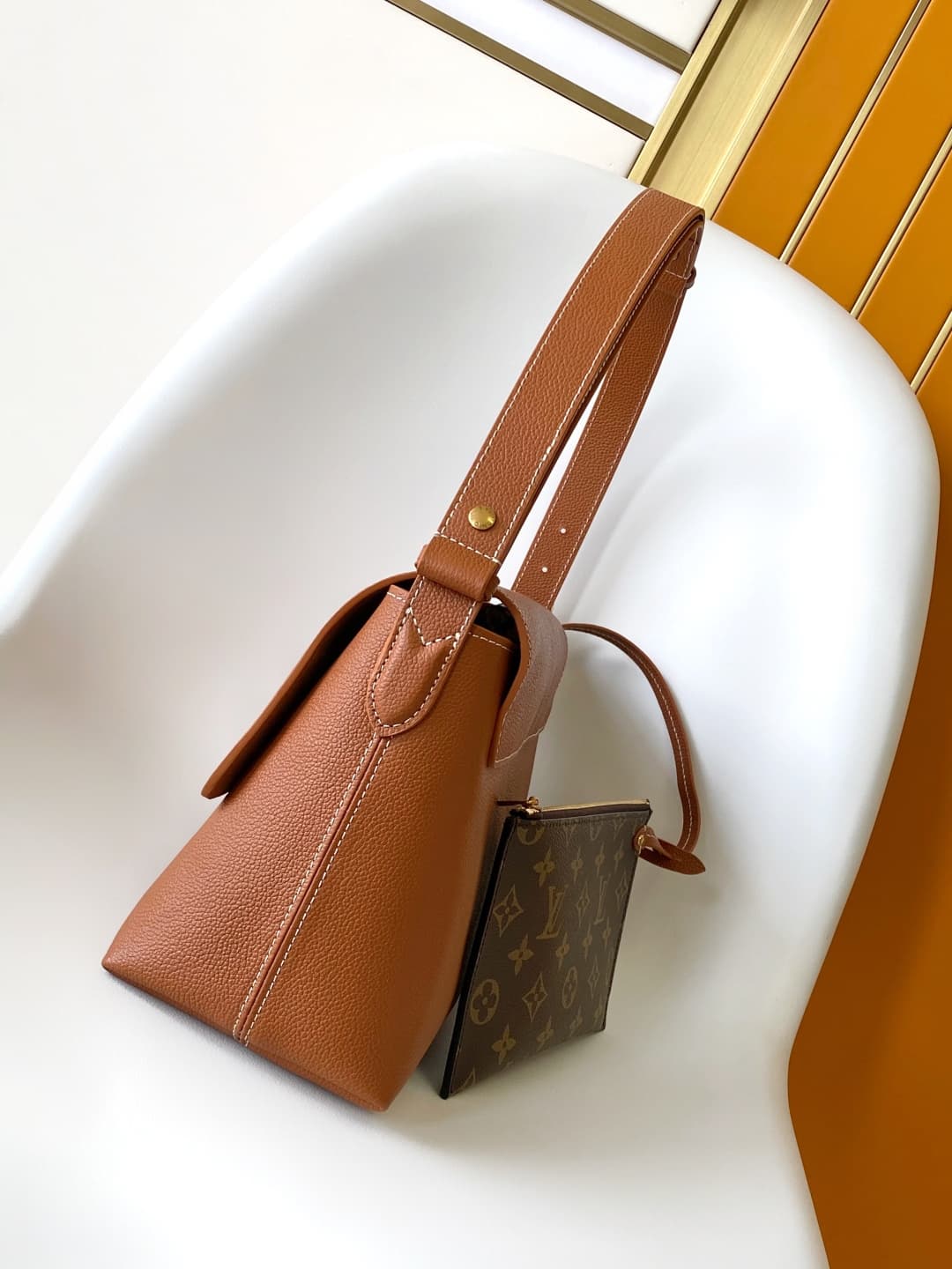 Louis Vuitton Low Key Messenger Cognac Brown Calfskin leather M13151 High