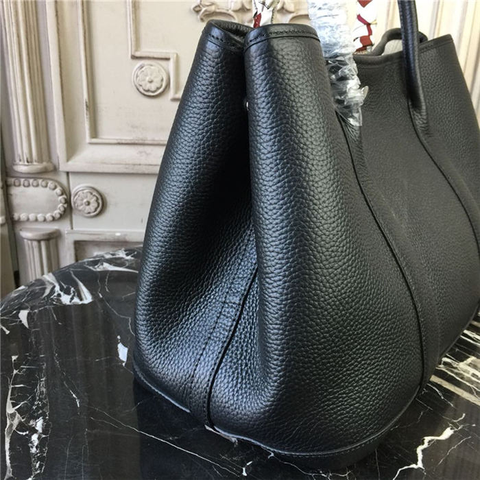 Hermes Garden Party 30/36 Bag Calfskin In Black High