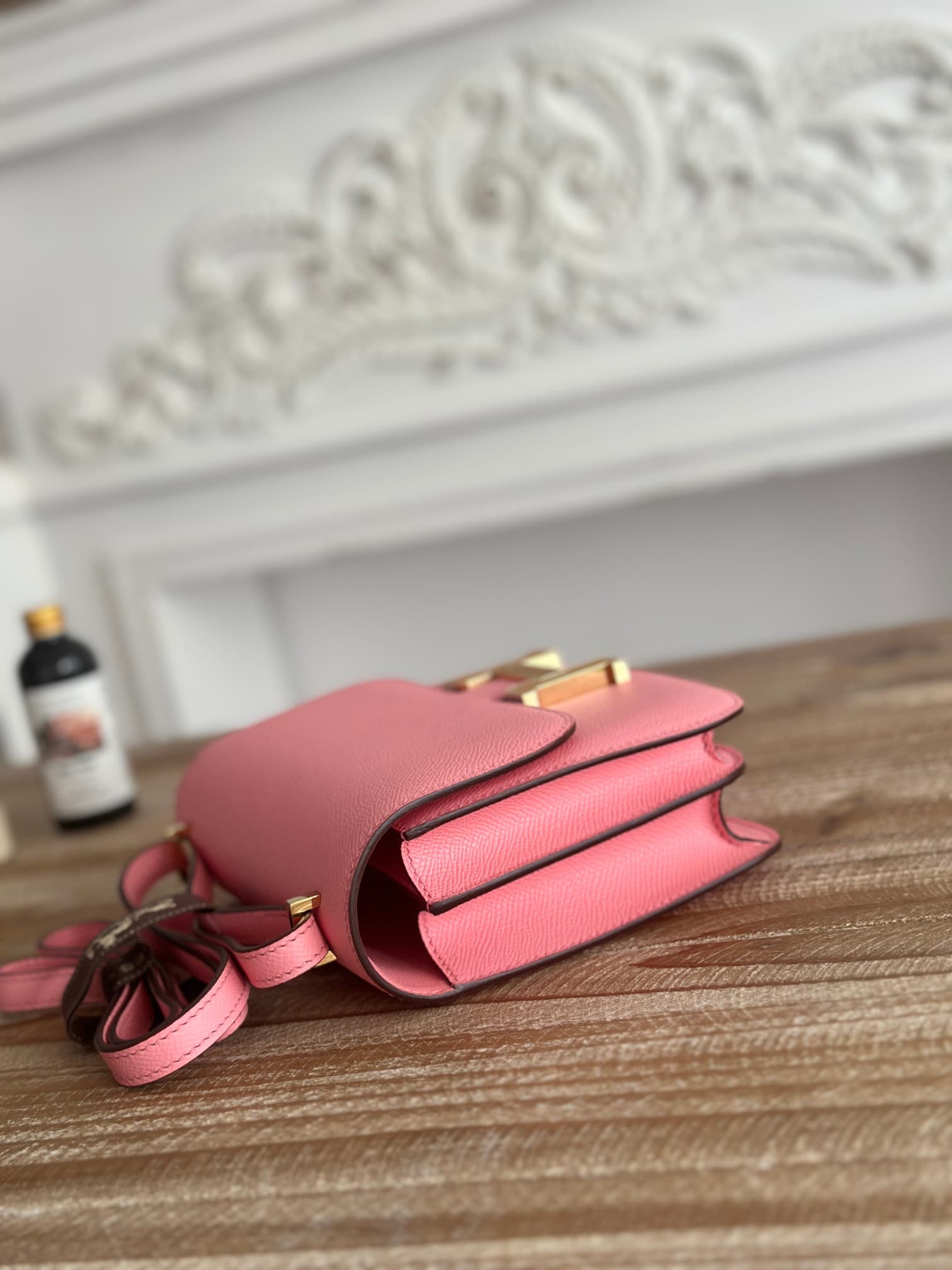 Hermes Mini Constance 18/24cm Epsom Bag Rose Confetti WAX  High