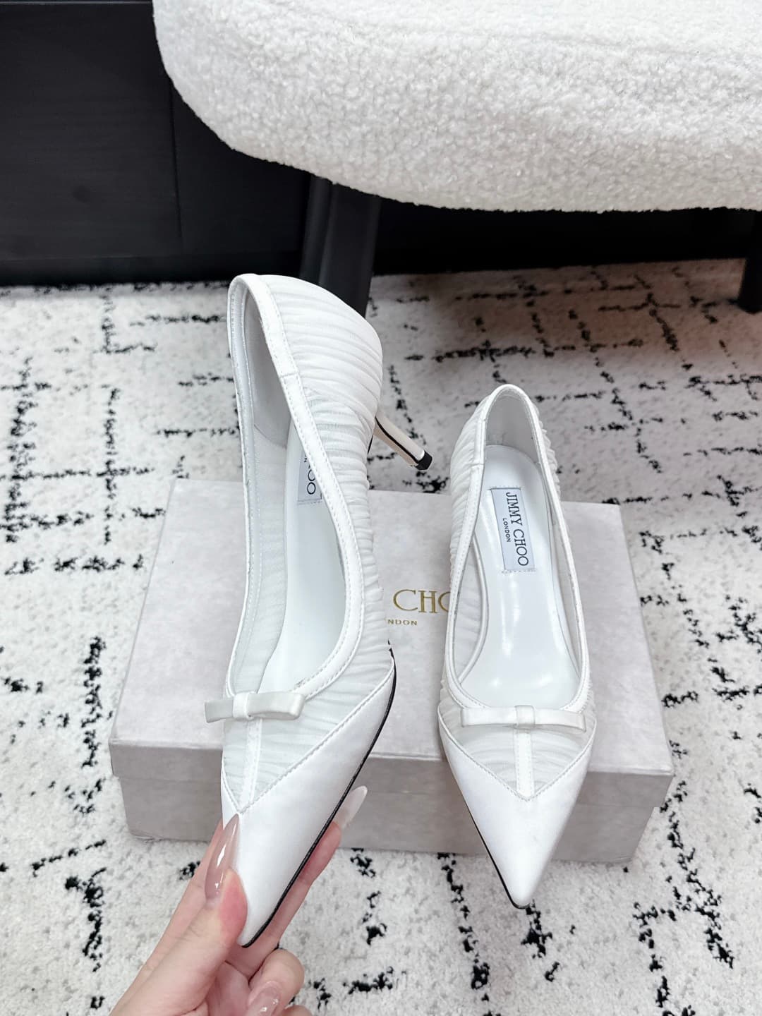 Jimmy Choo Love Mesh Tulle Pumps