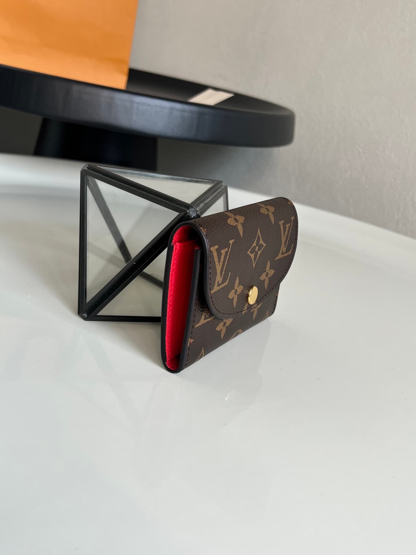 Louis Vuitton Monogram Canvas & Leather Rosalie Coin Purse M62361 Red High