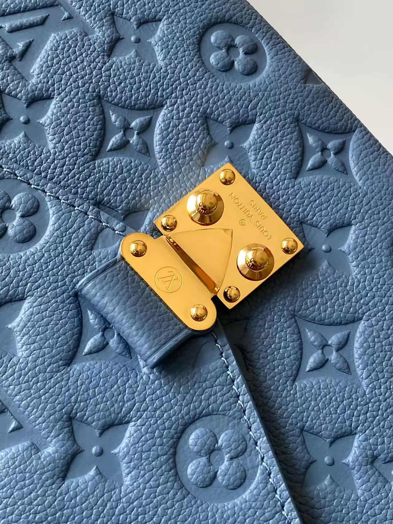 Louis Vuitton Pochette Métis Blue Jean Cowhide leather M27357 High