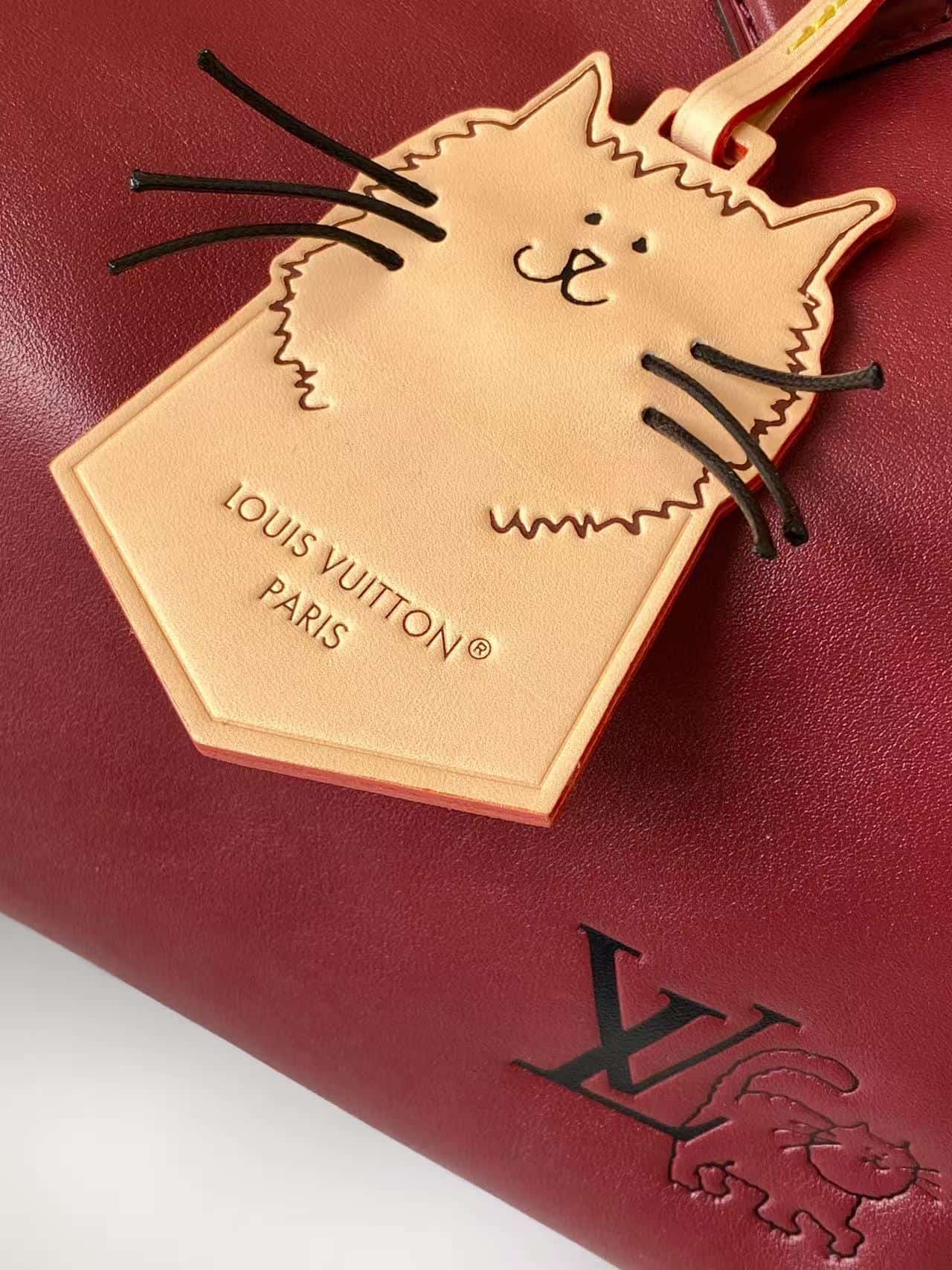 Louis Vuitton Speedy Soft 30 Plum Calfskin leather M25766 High