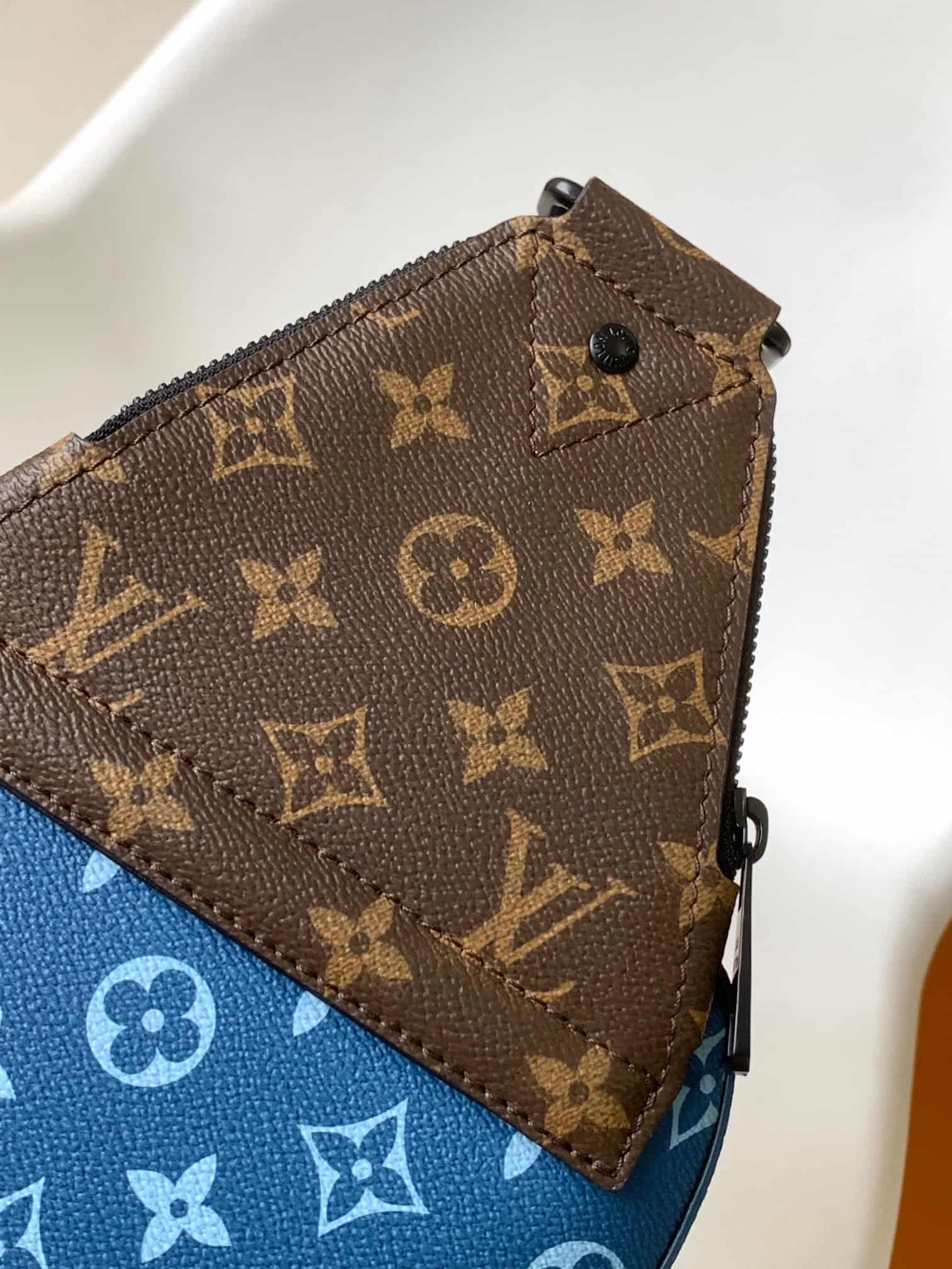 Louis Vuitton Monogram Avenue Macassar Canvas Sling Bag M23782 Atlantic Blue High