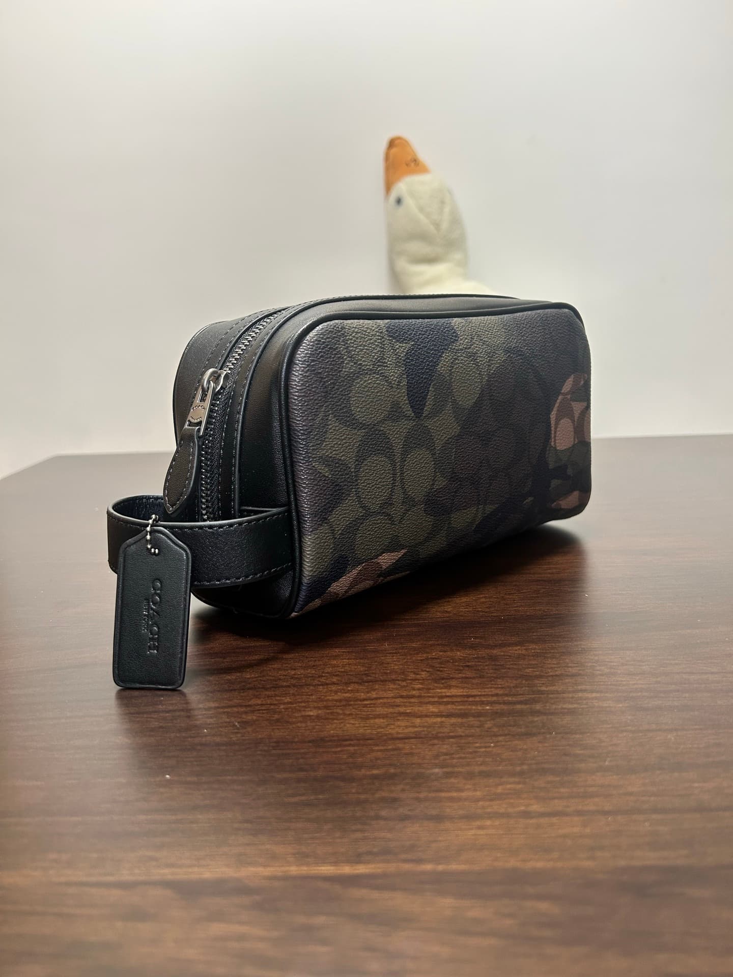 Coach Small Travel Kit in Signature Canvas with Camo Print High