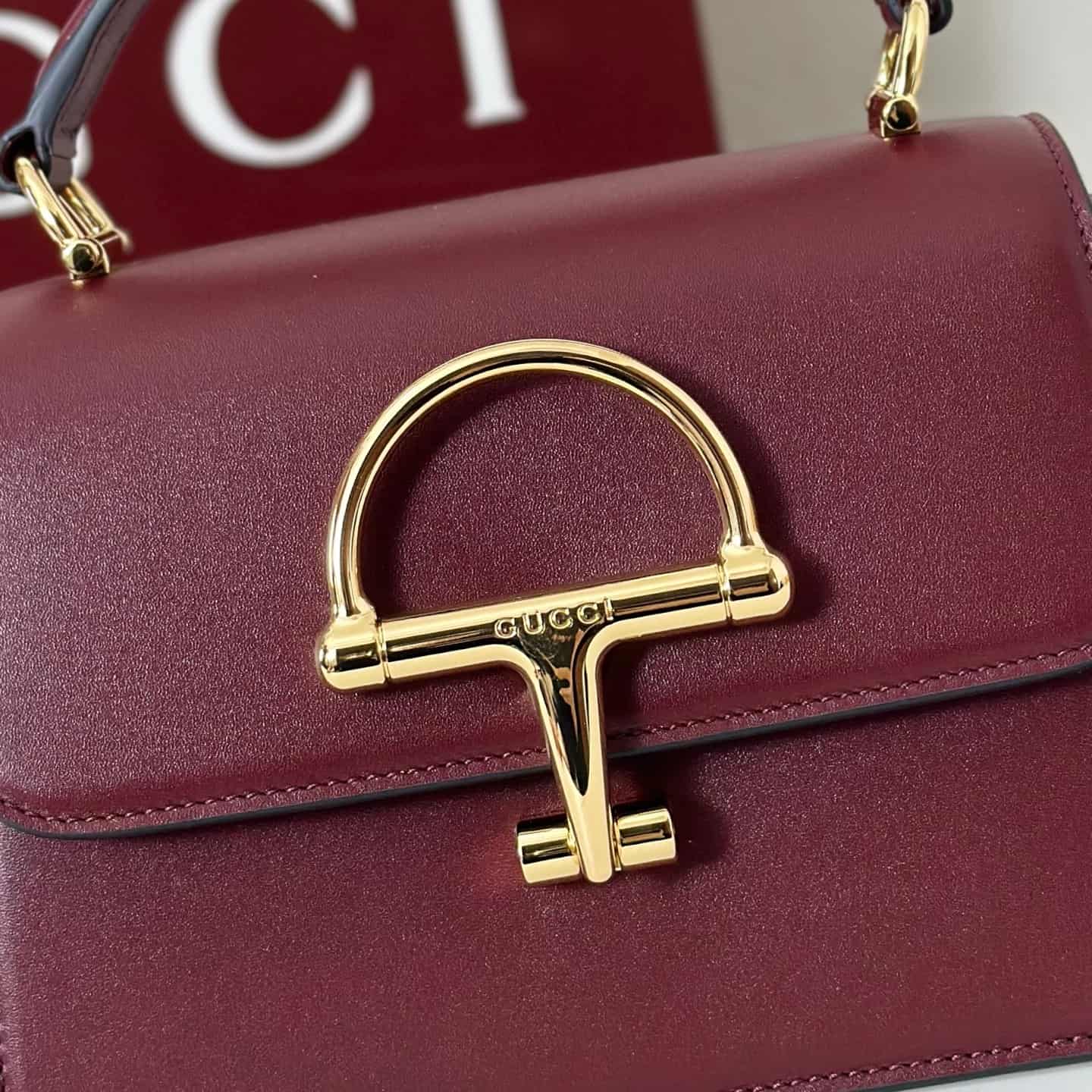 Gucci Siena small top handle bag 855536 Claret High