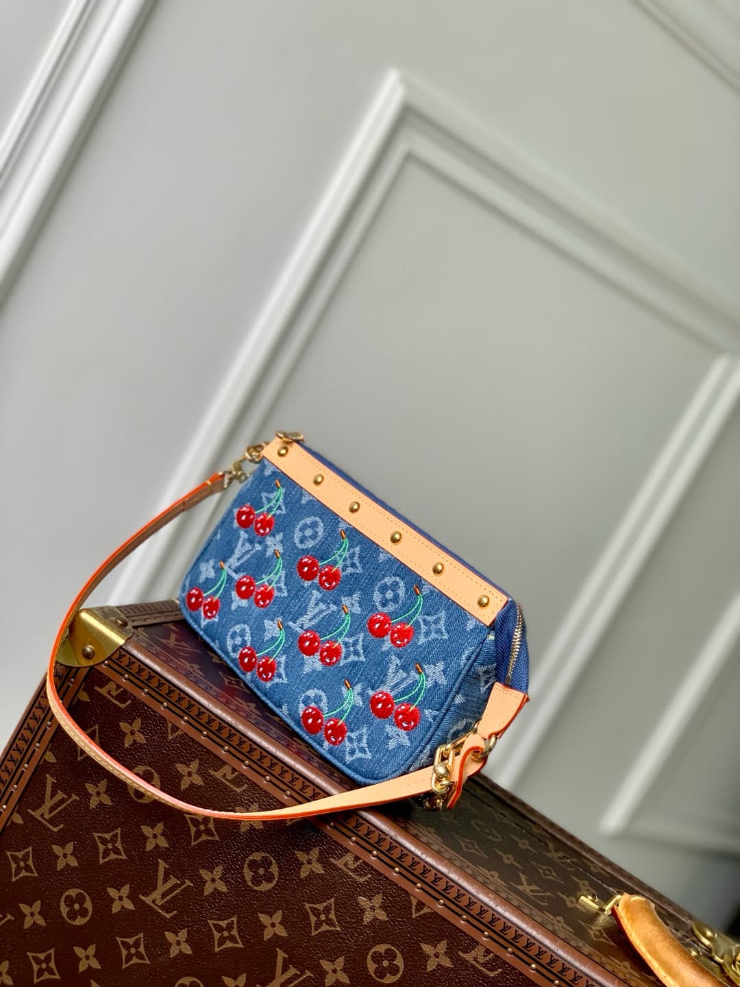 Louis Vuitton x TM Pochette Accessoires Monogram cherry denim M13994 High