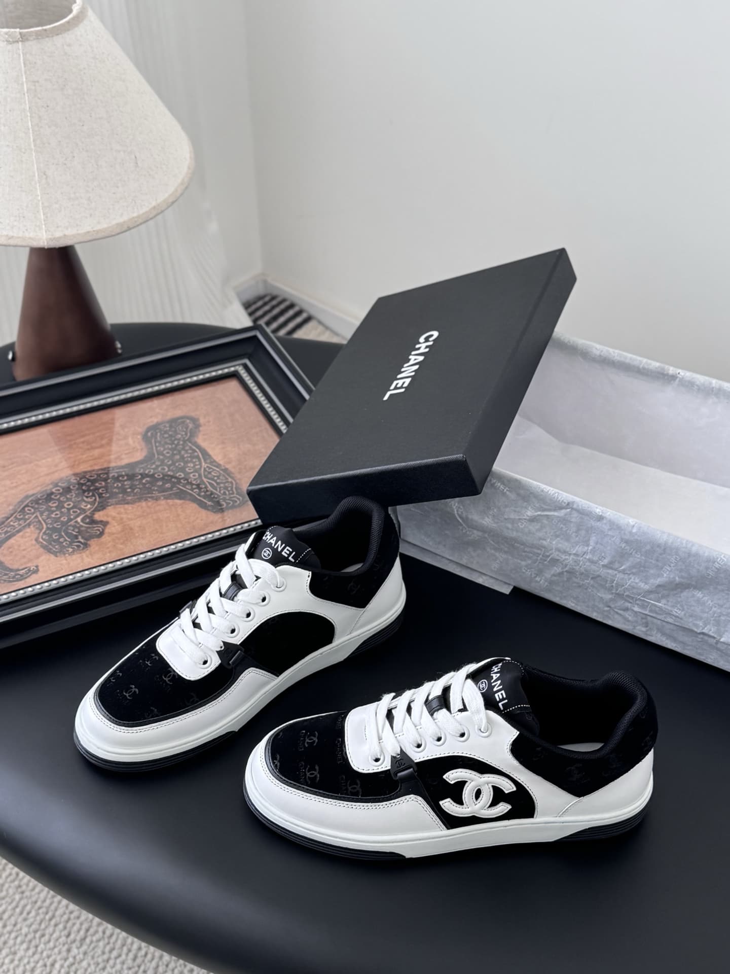 Chanel Suede Kidskin CC Sneaker  Shoes Women