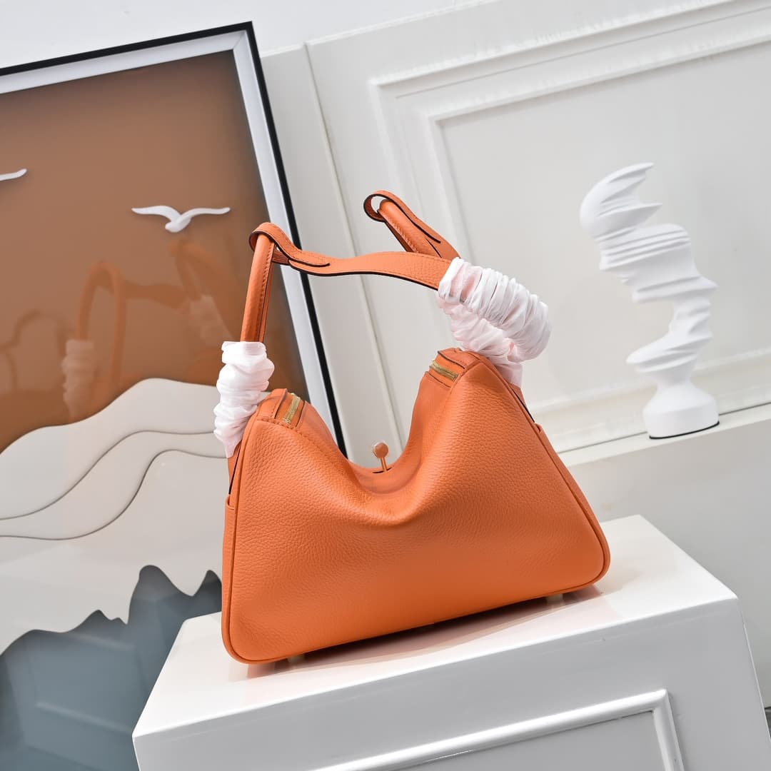 Hermes Lindy 19/26cm Bag Calfskin Leather High